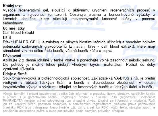 Healer Gel 30ml - popis