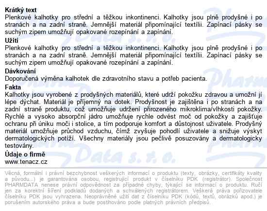 Tena Slip Plus Small kalhotky absorpční zalepovací,boky 56-85cm,1539ml, - popis