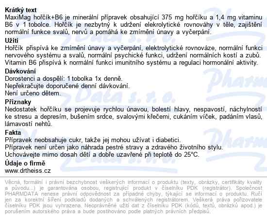 Maximag Hořčík 375mg+b6 40% Zdarma 70 Tobolek - popis