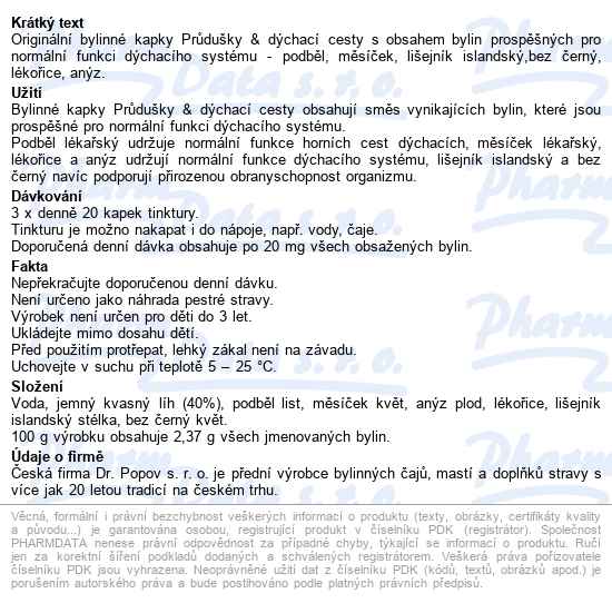 Dr.popov Kapky Bylinné Průdušky-dýchací Cesty 50ml - popis