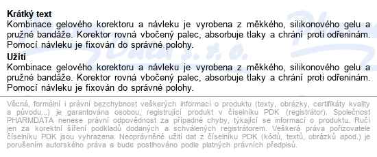 Svorto 132 Gelový Korektor S Návlekem L ( 20mm) - popis