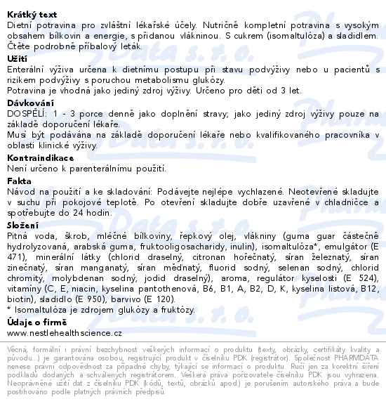 Resource Diabet Plus Příchuť Jahoda perorální roztok 4x200ml - popis