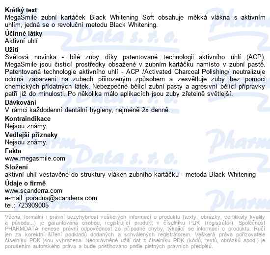 Megasmile Zubní Kartáček Black Whitening Soft 2ks - popis