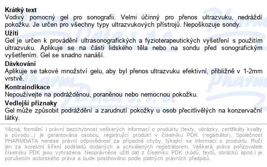Sonogel Na Ultrazvuk 250ml Steriwund - popis