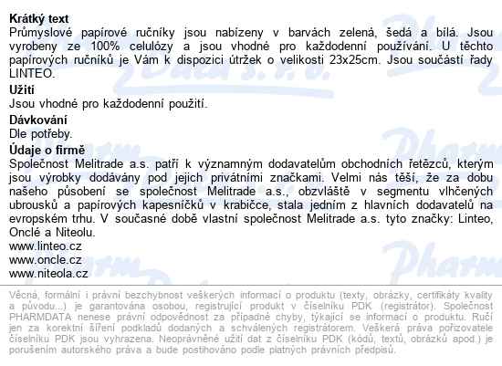 Papírové Ručníky Sklád. Zz 1vrstvé Zelené 2x250ks - popis