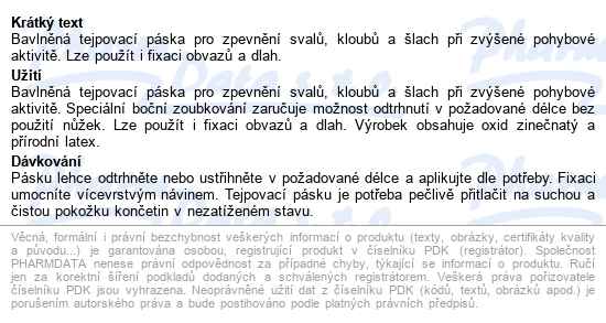 Fixatape Classic Tejpovací Páska 3.8cmx10m - popis