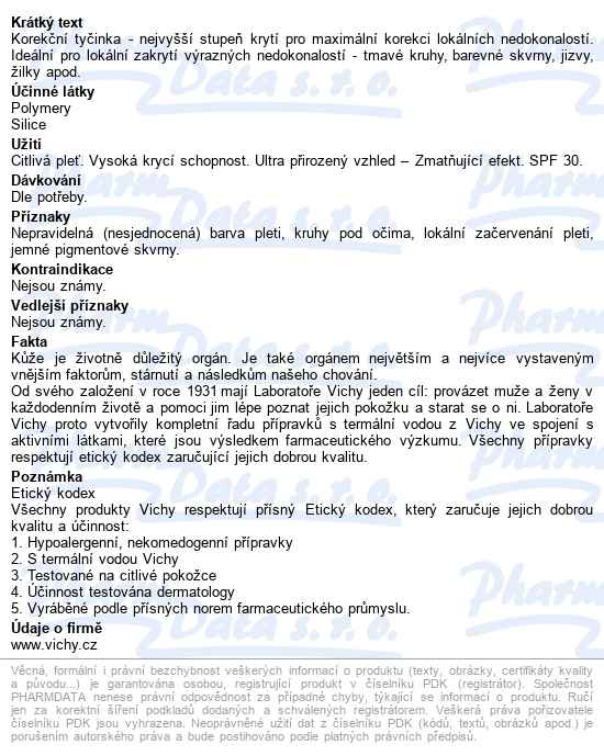 Vichy Dermablend Korektor č.15 4.5g - popis