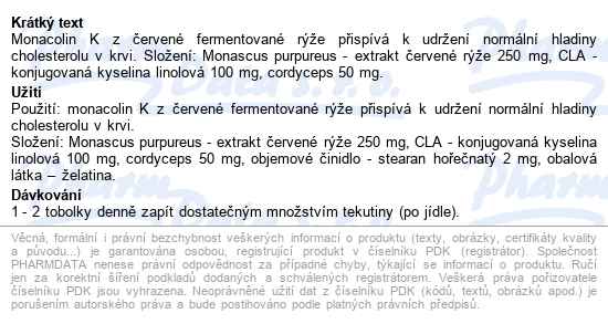 Edenpharma Reduchol Tobolek 60+10 Zdarma - popis