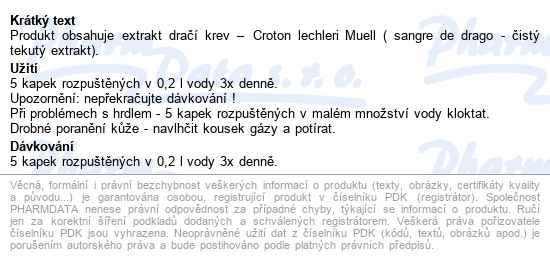 Edenpharma Dračí Krev 100% Extrakt 30ml - popis