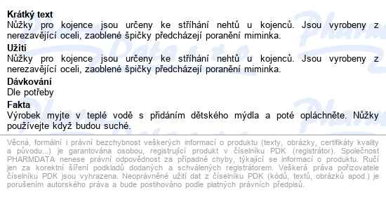 Babyono Nůžky Pro Kojence - popis