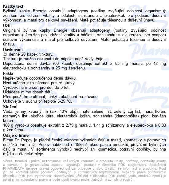 Dr.popov Kapky Bylinné Energie 50ml - popis
