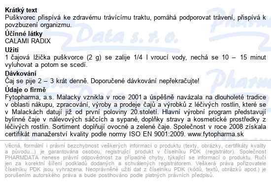 Puškvorec Sypaný 70g Fytopharma - popis