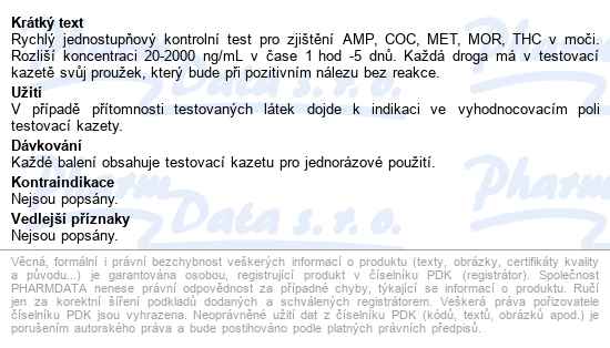 Test Na 5 Drog Z Moči - popis