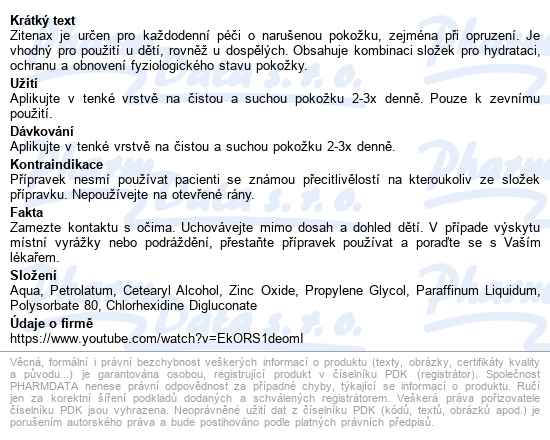 Zitenax Krémpasta 100ml - popis