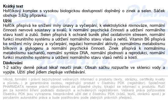 Magnesium Citrát Complex 30 Sáčků - popis