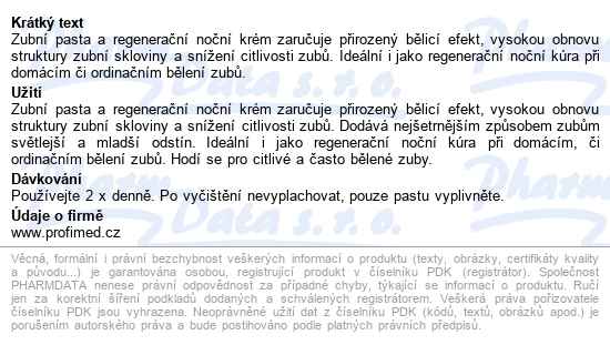 Swissdent Crystal Regenerační zubní Krém 50ml 19068 - popis