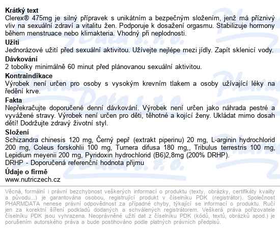 Clerex Acute 10 Tobolek Pro ženy - popis