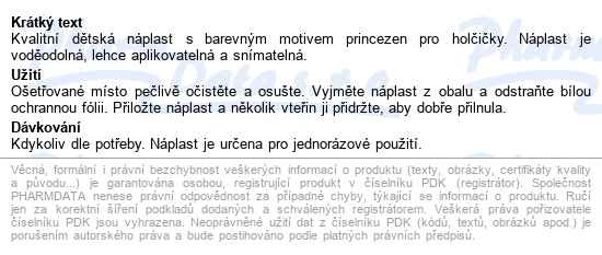 Wundmed Náplast Dětská Girls Princezny 10ks - popis