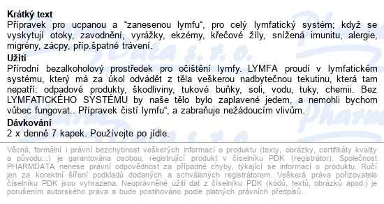 Fytos Očista Lymfy 50ml - popis