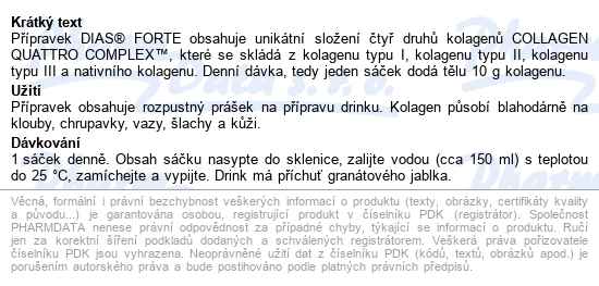 Dias Forte Sáčky 30x11.3g - popis