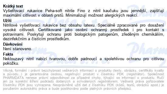 Rukavice Vyš.peha-soft Nitrile Fino L 10ks - popis