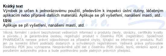 Lopatky Lékařské 100ks - popis