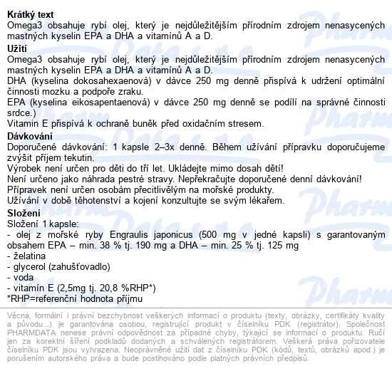 Nefdesanté Omega 3 Cps.90 - popis