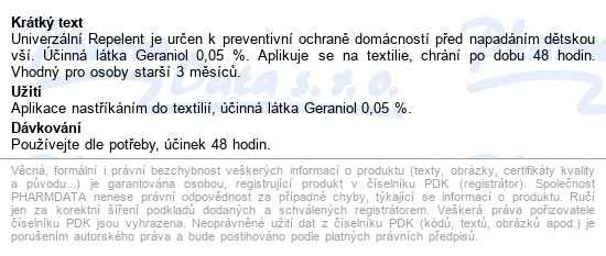Parasidose Insekticidni Sprej Do Domácnosti 250ml - popis
