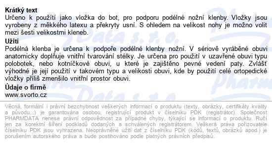 Svorto 045 Podpora Klenby Podélné 40-43 (5) - popis