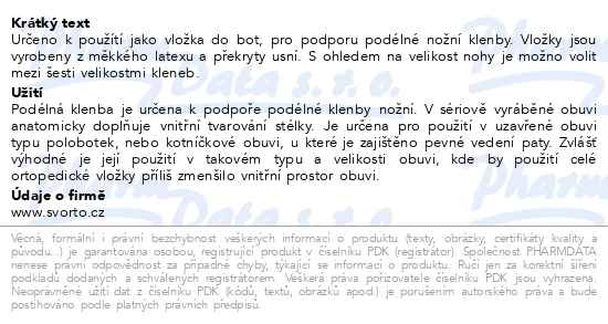 Svorto 045 Podpora klenby podélné 44-47 (6) - popis