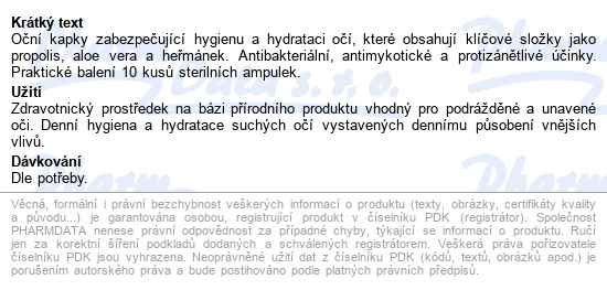 Oculocin Propo Oční Kapky 10x0.5ml - popis