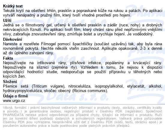 Urgo Filmogel Praskliny 3.25ml - popis