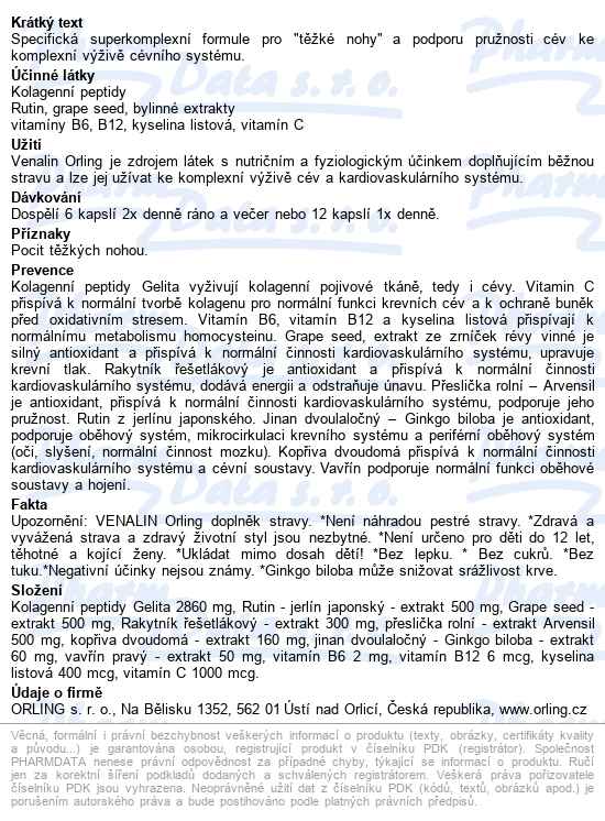 Venalin Orling Cps.360 - popis