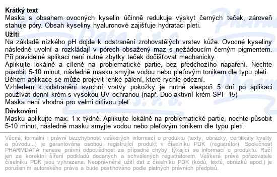 Ryor Aknestop Maska Na černé Tečky 100ml - popis