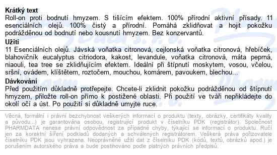 Puressentiel Roller Na Bodnutí Hmyzem 5ml - popis