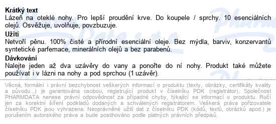 Puressentiel Koupel Na Unavené A Oteklé Nohy 100ml - popis