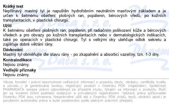 Krytí Sterilní-mastný Tyl 10cmx2m/1ks Steriwund - popis