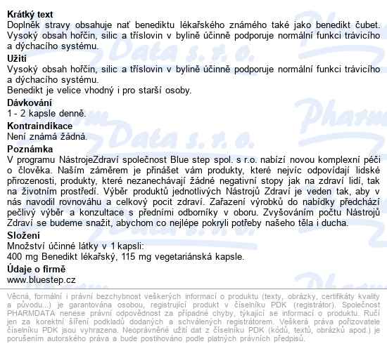 Nástroje Zdraví Benedikt Extra Cps.75 - popis