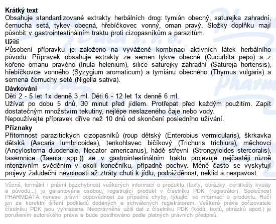 Vermophyt Sirup 60ml - popis