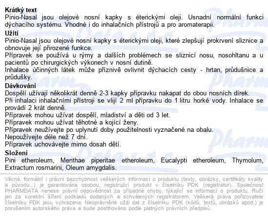 Rosen Pinio-nasal Nosní Kapky 10ml - popis