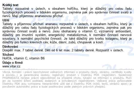 Energit Magnézium Ananas Tbl.42 - popis