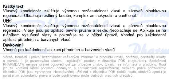Ryor Vlasový Keratin Sprej 250ml - popis