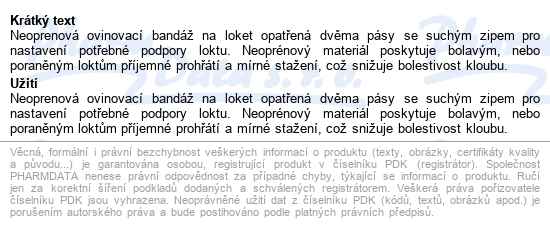 Mueller Elbow Support - Neoprenová Bandáž Na Loket - popis