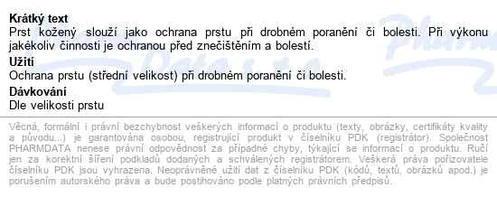Prst Kožený Ochranný Vel.4 Steriwund - popis