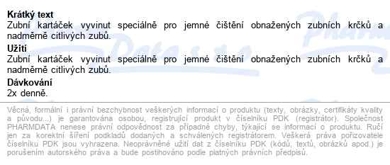 Elmex Zubní Kartáček Sensitive 3ks - popis