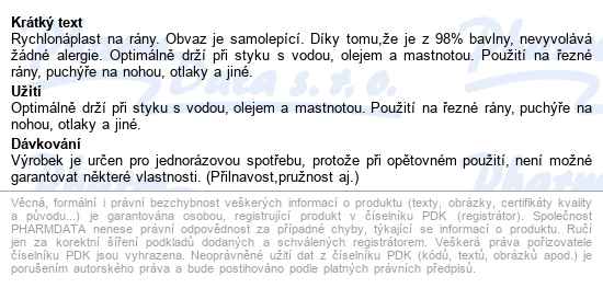 Rychlonáplast Elastická 25mmx450cm červená - popis