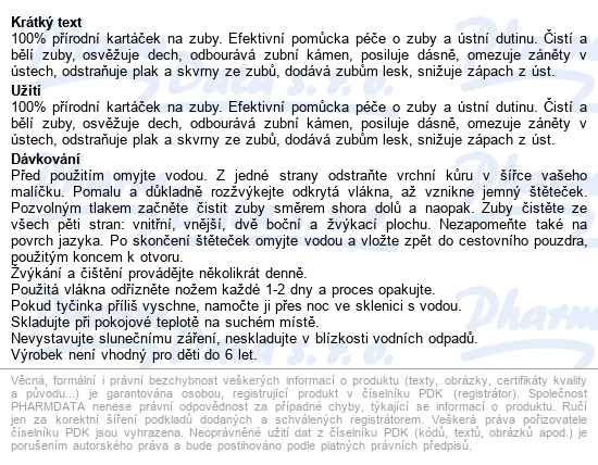 Siwak Miswak Přírodní Zubní Kartáček+pouzdro - popis