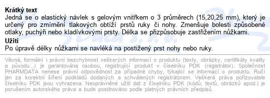 Svorto 119 Gel.návlek Tubus M (20mm) - popis