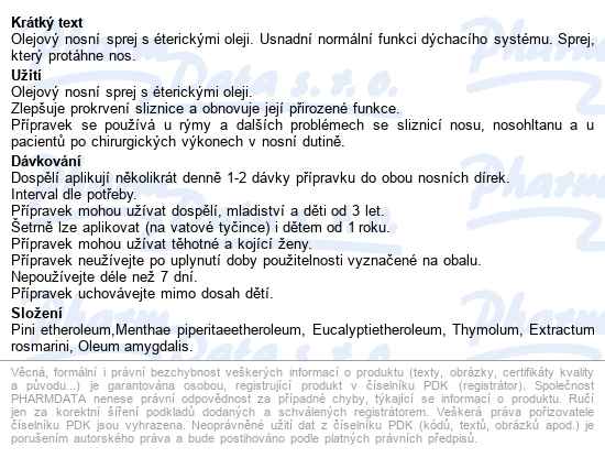 Rosen Pinio-nasal Nosní Sprej 10ml - popis