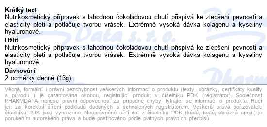 Liftea Colagenova Ha čokoláda 420g - popis